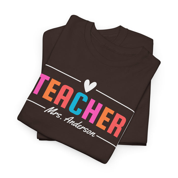 Personalized Teacher Shirt, Custom Teacher Shirt, Gift for Teachers, Kindergarten Teacher Shirt, Teacher Appreciation, Teacher's Day