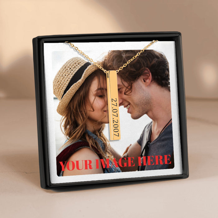 Custom Date Necklace – Personalized Jewelry with Engraved Dates, Meaningful Gift for Anniversaries & Special Moments