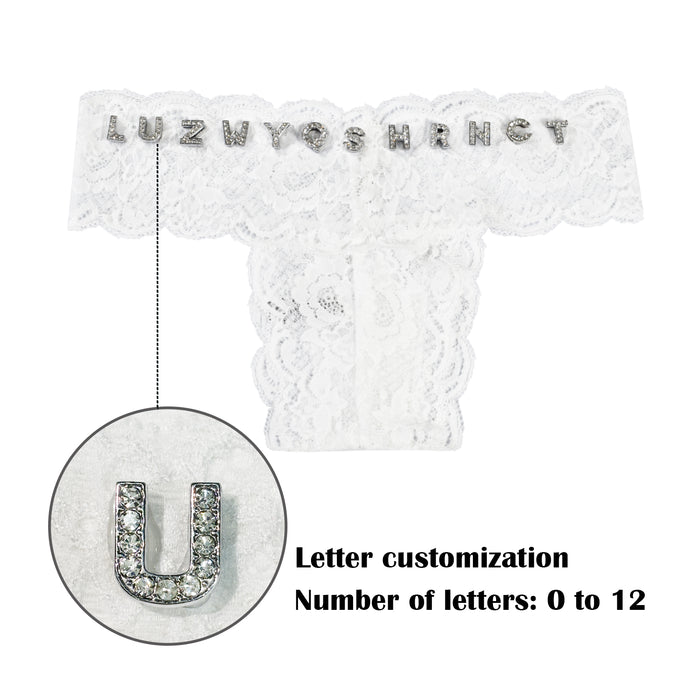 Custom Letter Lace Thong (Back Customizing)