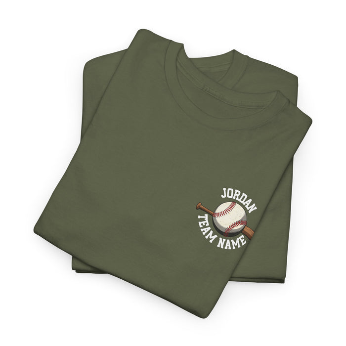 Personalized Baseball Pocket Shirt, Custom Baseball Shirt, Game Day Baseball Tee, Gift for Baseball Players, Custom Baseball Team Shirt
