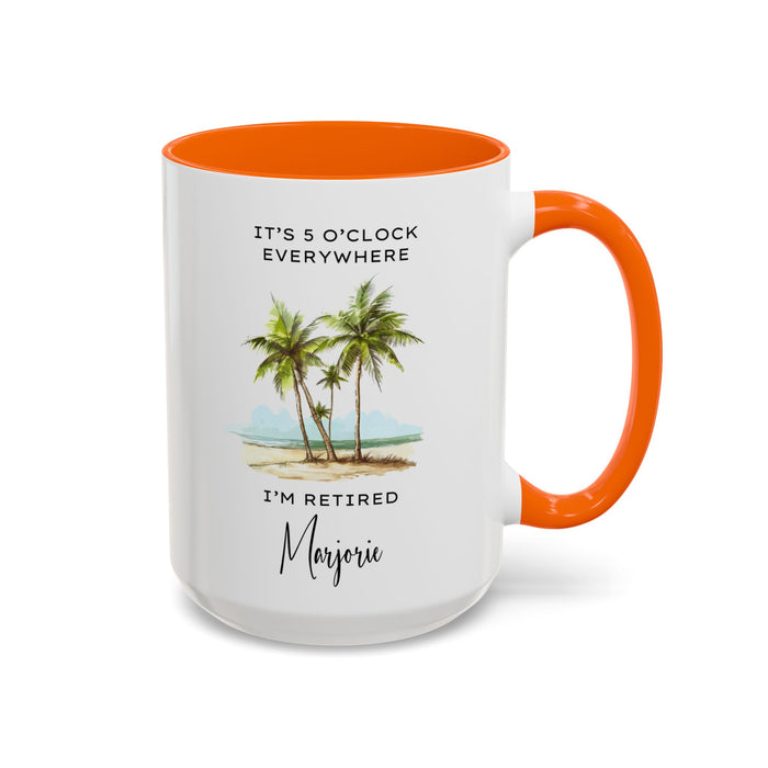 Customized Retirement Mug, Gift for Retiree, Officially Retired, Personalized Retiree Mug, Mug for Retiree, Retirement Gift for a Man