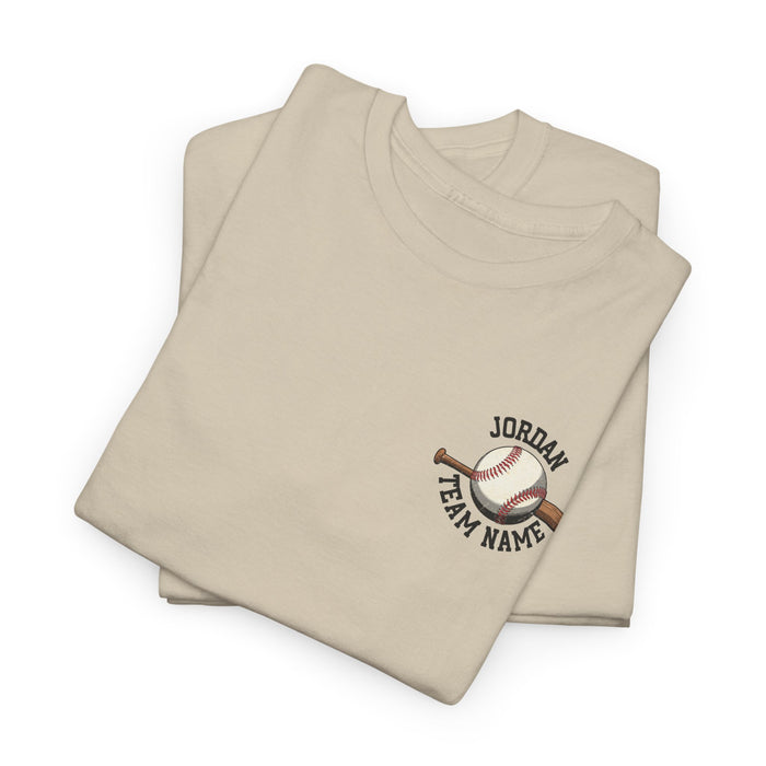 Personalized Baseball Pocket Shirt, Custom Baseball Shirt, Game Day Baseball Tee, Gift for Baseball Players, Custom Baseball Team Shirt