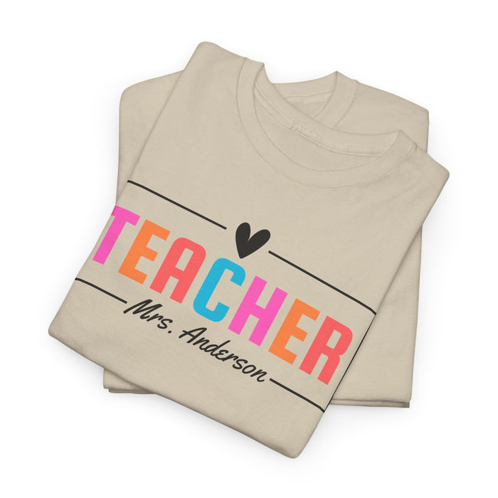 Personalized Teacher Shirt, Custom Teacher Shirt, Gift for Teachers, Kindergarten Teacher Shirt, Teacher Appreciation, Teacher's Day