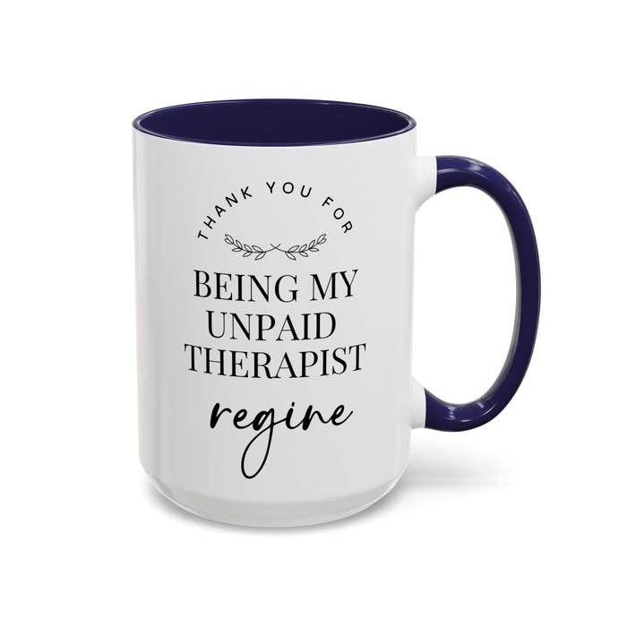 Personalized Best friend Name Mug, Custom Besties Mug, Thank you Mug, Unpaid Therapist Mug, Partner in Crime Mug, Best friend Appreciation Mug