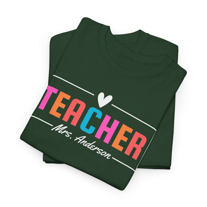 Personalized Teacher Shirt, Custom Teacher Shirt, Gift for Teachers, Kindergarten Teacher Shirt, Teacher Appreciation, Teacher's Day