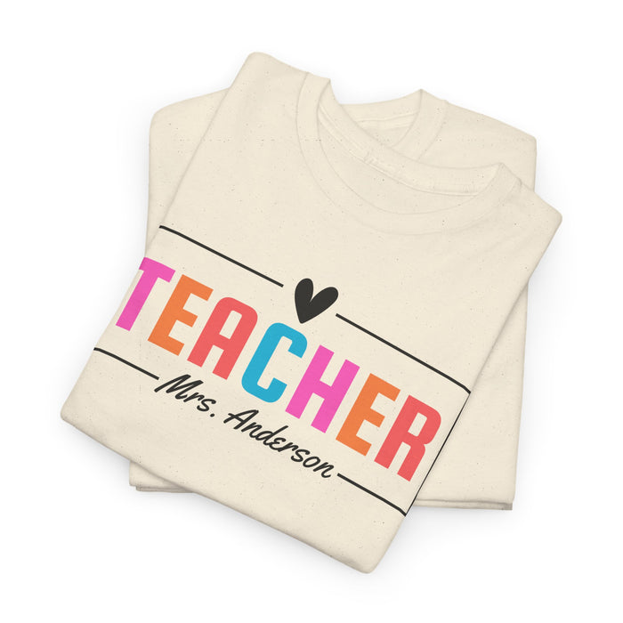 Personalized Teacher Shirt, Custom Teacher Shirt, Gift for Teachers, Kindergarten Teacher Shirt, Teacher Appreciation, Teacher's Day