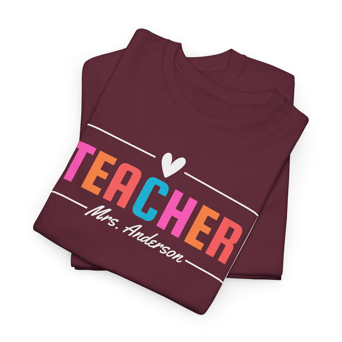 Personalized Teacher Shirt, Custom Teacher Shirt, Gift for Teachers, Kindergarten Teacher Shirt, Teacher Appreciation, Teacher's Day