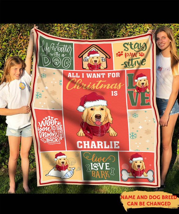 All I want - Personalized Custom Fleece Blanket