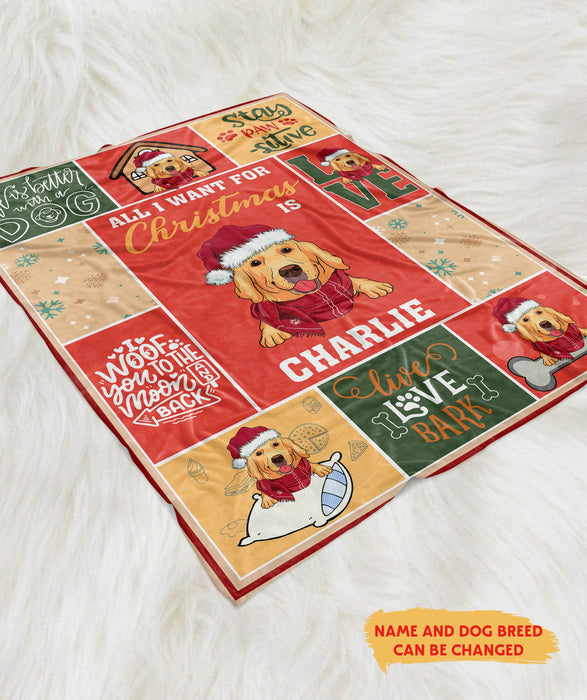 All I want - Personalized Custom Fleece Blanket