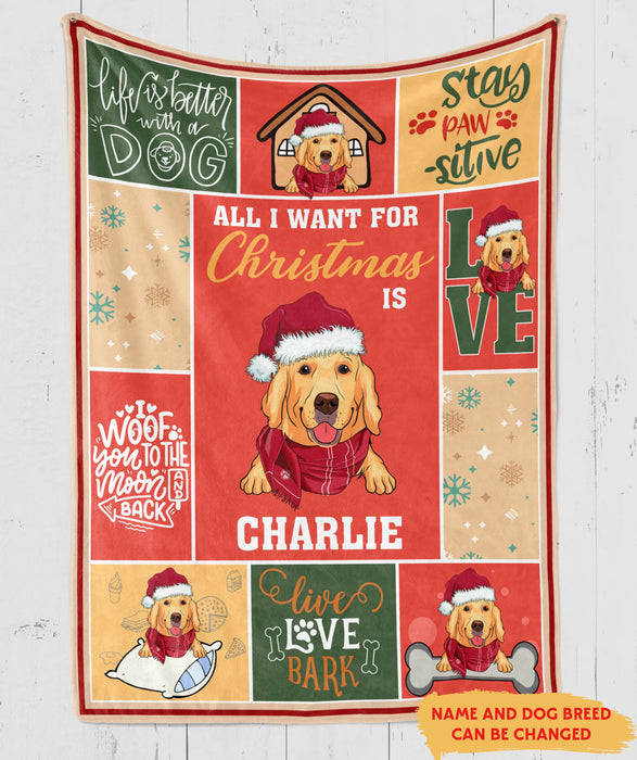 All I want - Personalized Custom Fleece Blanket