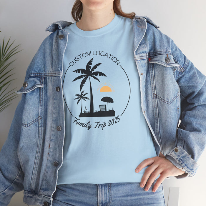 Custom Family Trip 2025 Shirt, Custom Summer Shirt, Custom Family Vacation Shirts, Family Vacation Shirts, Custom Vacation Shirts, Beach Tee