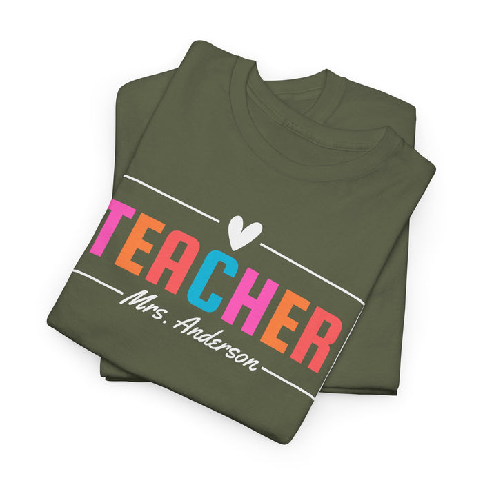 Personalized Teacher Shirt, Custom Teacher Shirt, Gift for Teachers, Kindergarten Teacher Shirt, Teacher Appreciation, Teacher's Day