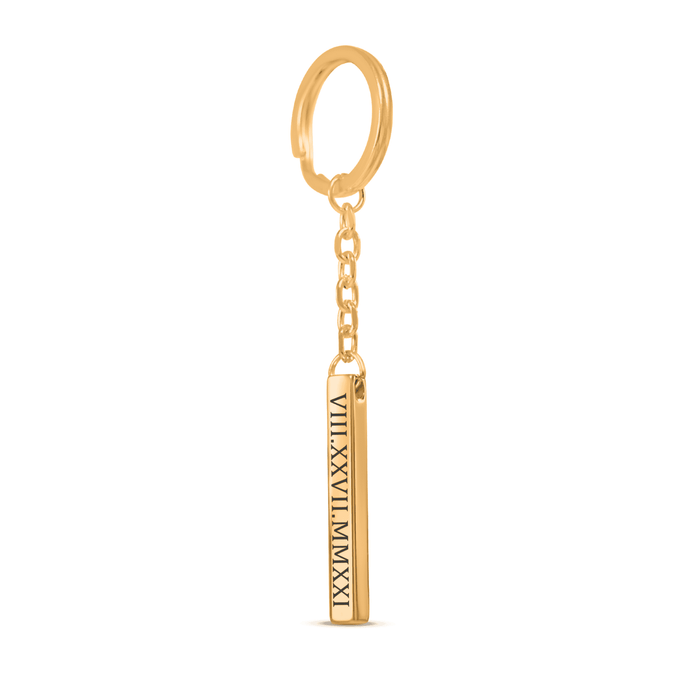 Roman Date Keychain – Personalized Engraved Keychain with Custom Roman Numerals, Perfect for Anniversaries & Meaningful Gifts