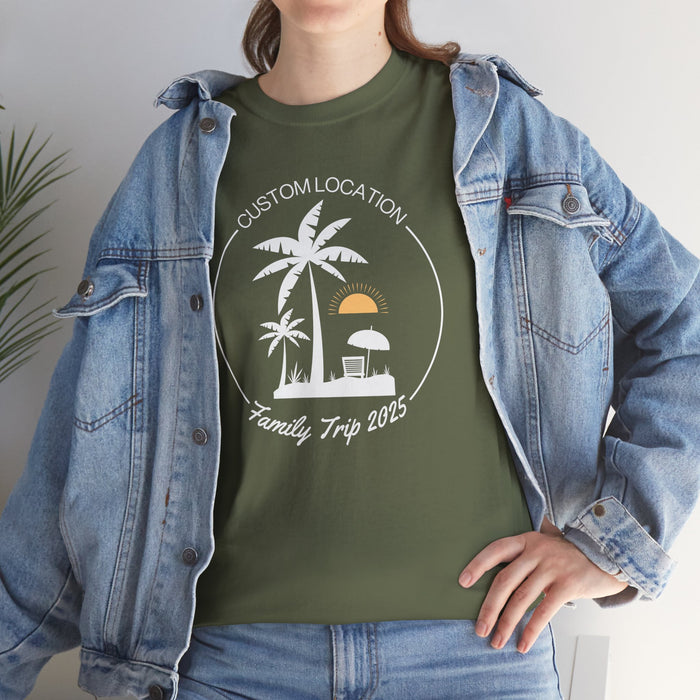 Custom Family Trip 2025 Shirt, Custom Summer Shirt, Custom Family Vacation Shirts, Family Vacation Shirts, Custom Vacation Shirts, Beach Tee