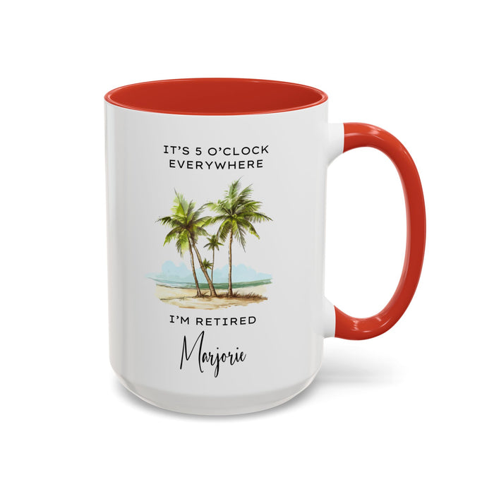 Customized Retirement Mug, Gift for Retiree, Officially Retired, Personalized Retiree Mug, Mug for Retiree, Retirement Gift for a Man