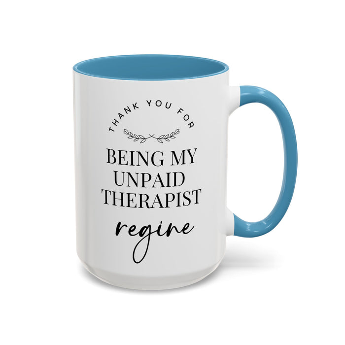 Personalized Best friend Name Mug, Custom Besties Mug, Thank you Mug, Unpaid Therapist Mug, Partner in Crime Mug, Best friend Appreciation Mug