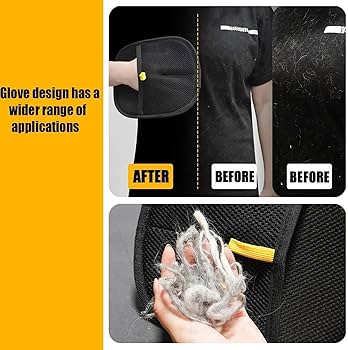 Pet Hair Removal Tool Reusable Static Removal Gloves, Double-Sided Grooming Gloves for Pets, Removes Pet Fur Hair for Carpets