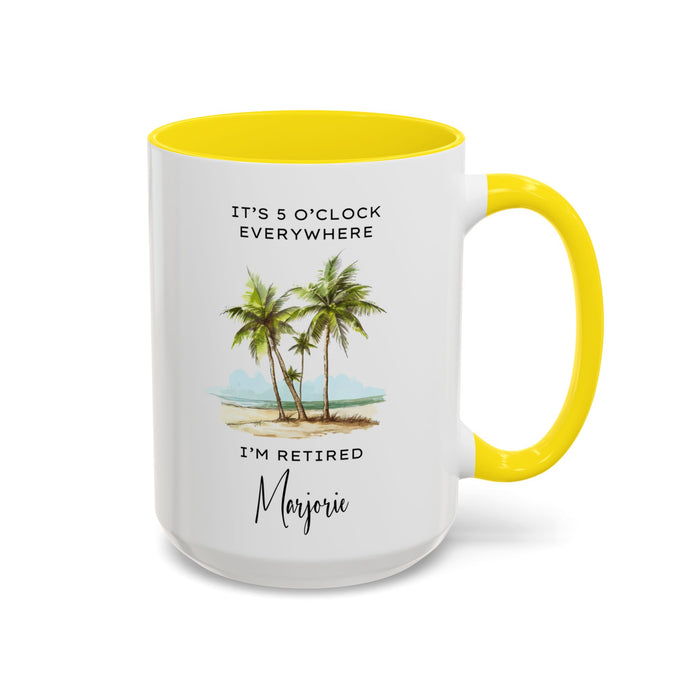 Customized Retirement Mug, Gift for Retiree, Officially Retired, Personalized Retiree Mug, Mug for Retiree, Retirement Gift for a Man