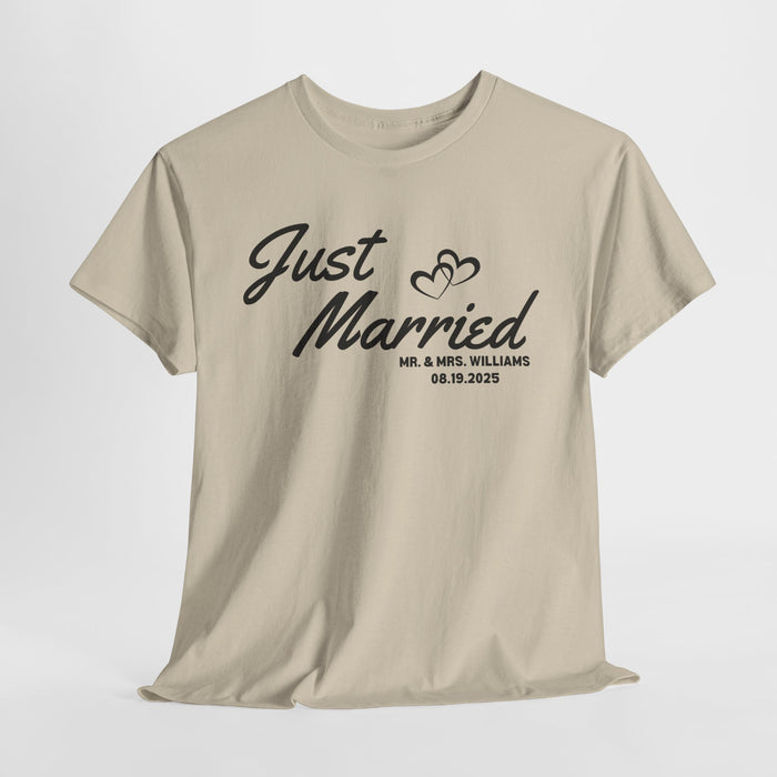 Personalized Just Married Shirt, Custom Wedding Shirt, Mr. and Mrs. Shirt, Newly Wed Shirt, Husband and Wife Shirt, Couple Matching Tee