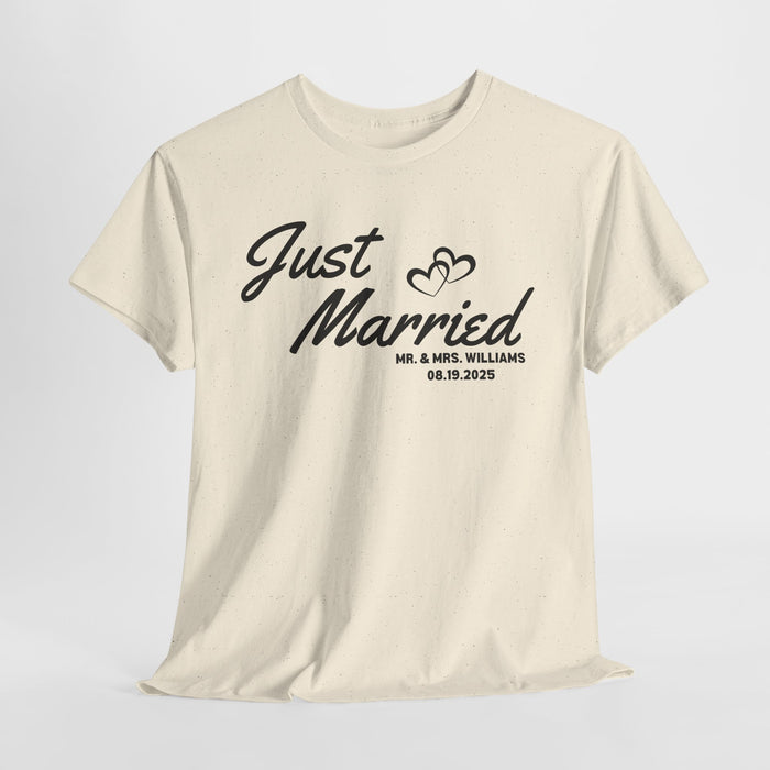 Personalized Just Married Shirt, Custom Wedding Shirt, Mr. and Mrs. Shirt, Newly Wed Shirt, Husband and Wife Shirt, Couple Matching Tee
