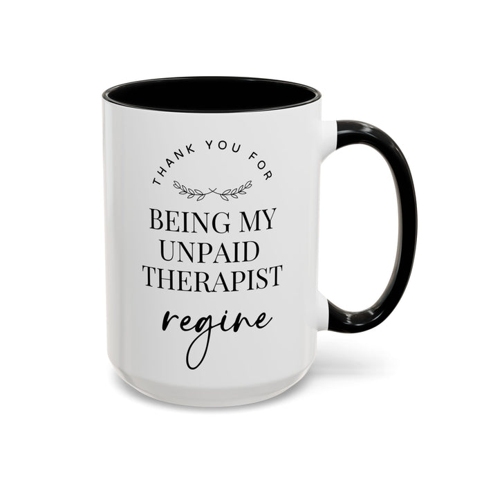 Personalized Best friend Name Mug, Custom Besties Mug, Thank you Mug, Unpaid Therapist Mug, Partner in Crime Mug, Best friend Appreciation Mug