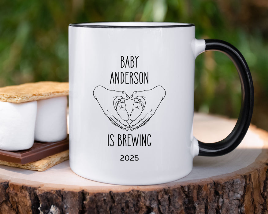 Image of Personalized Baby Is Brewing Mug 11oz Black