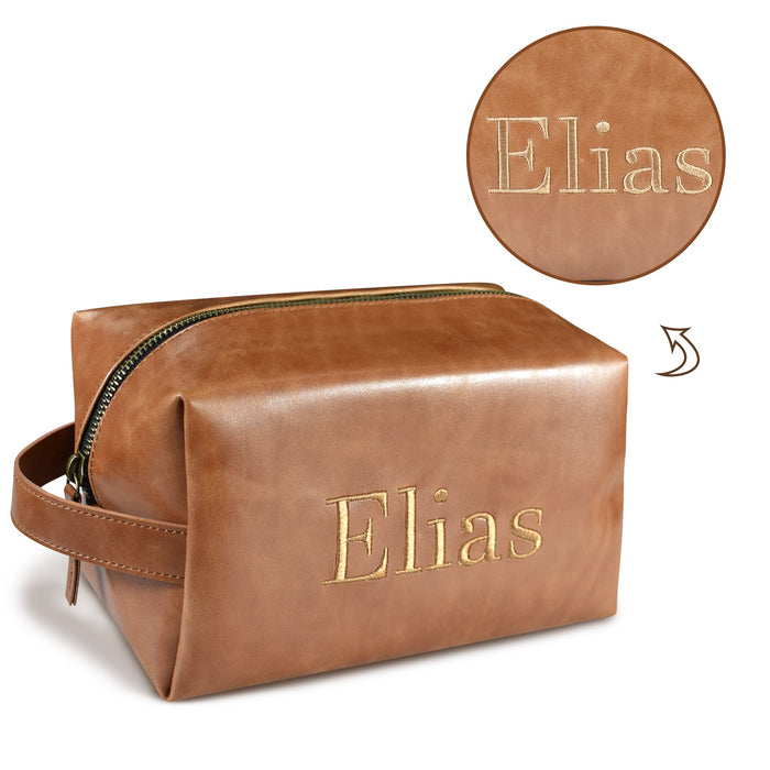 Custom Embroidered PU Toiletry Bag