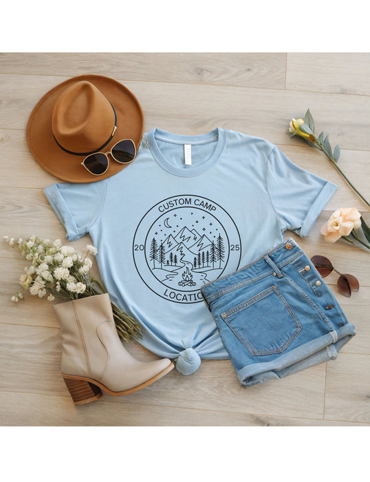 Custom Camp Shirt, Custom Hiking Shirt, Camp Life Shirt, Camping Friend Gift, Summer Camp Shirt, Family Camping, Personalized Camp Shirt