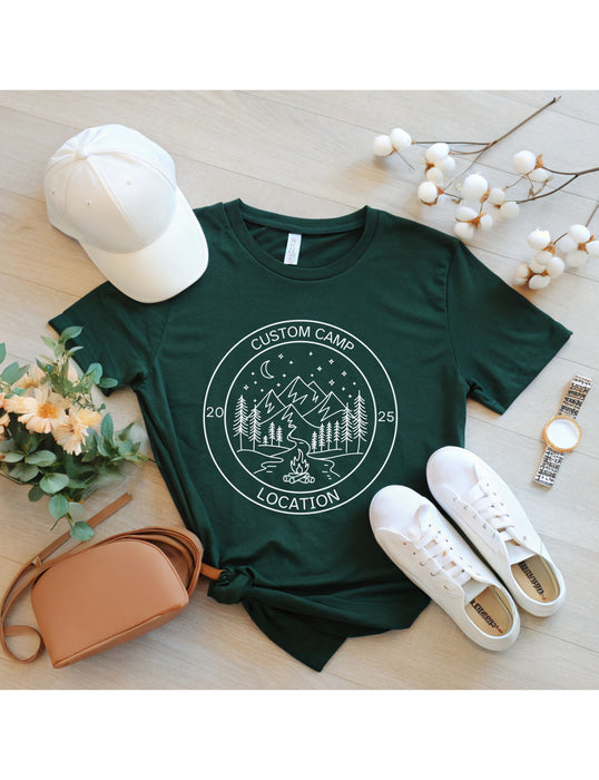Custom Camp Shirt, Custom Hiking Shirt, Camp Life Shirt, Camping Friend Gift, Summer Camp Shirt, Family Camping, Personalized Camp Shirt