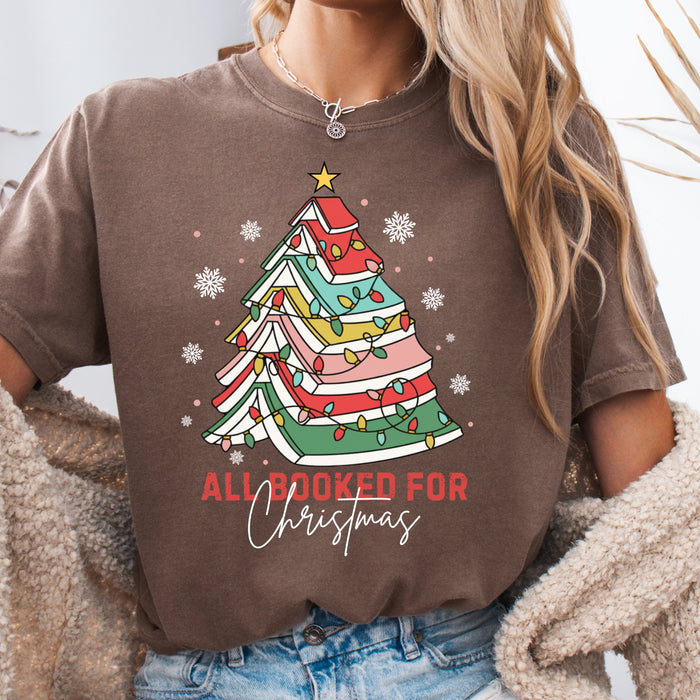 All Booked For Christmas Comfort Colors Shirt