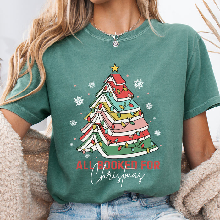 All Booked For Christmas Comfort Colors Shirt