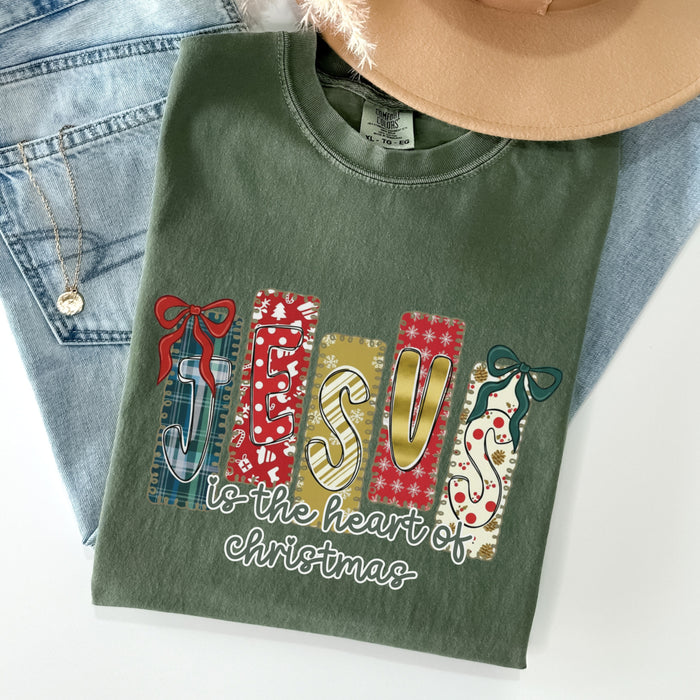 Jesus Is The Heart Of Christmas Comfort Colors Shirt