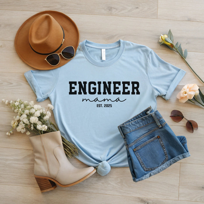 Custom Engineer Mama Shirt, Engineering Student Mom Graduation Gift, New Engineer Mama Gifts, Engineer Shirt, Gift for Engineer Mom