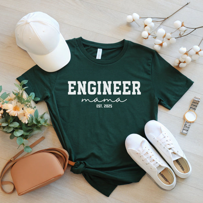 Custom Engineer Mama Shirt, Engineering Student Mom Graduation Gift, New Engineer Mama Gifts, Engineer Shirt, Gift for Engineer Mom