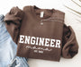 Image of Personalized Engineer Mama sweatshirt Dark Chocolate
