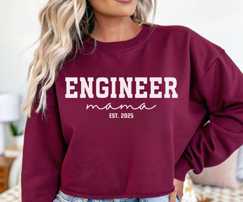 Personalized Engineer Mama sweatshirt, Customized Mama Sweatshirt, Gift for Engineer, Engineer Mom, Profession Tee, Idea Gift for Engineers