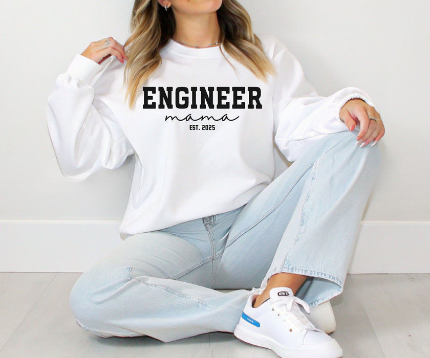 Personalized Engineer Mama sweatshirt, Customized Mama Sweatshirt, Gift for Engineer, Engineer Mom, Profession Tee, Idea Gift for Engineers