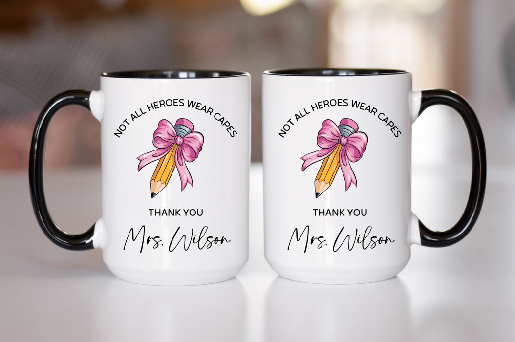 Image of Personalized Teacher Mug 15oz Black
