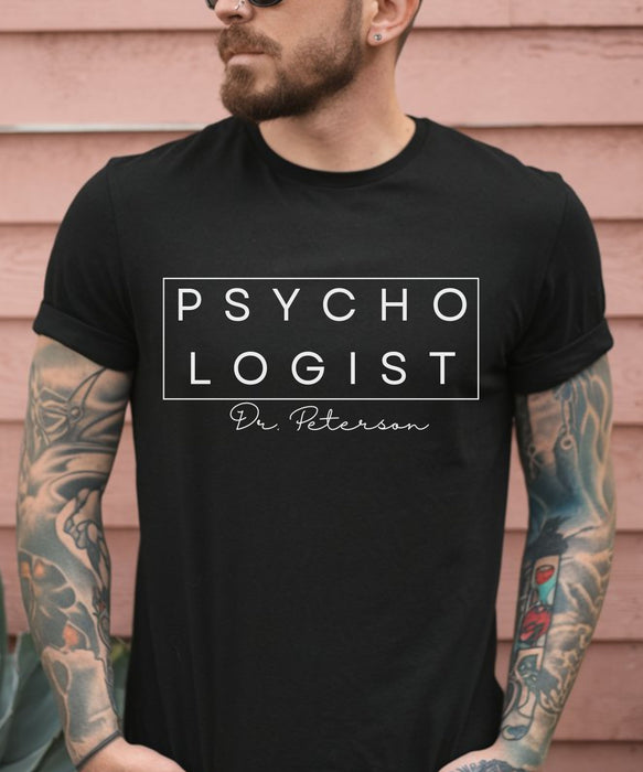 Personalized Name Psychologist Shirt, Custom Doctor Shirt, Gift for Psychologists, Minimalist Psychology Shirt, Mental Health Shirt