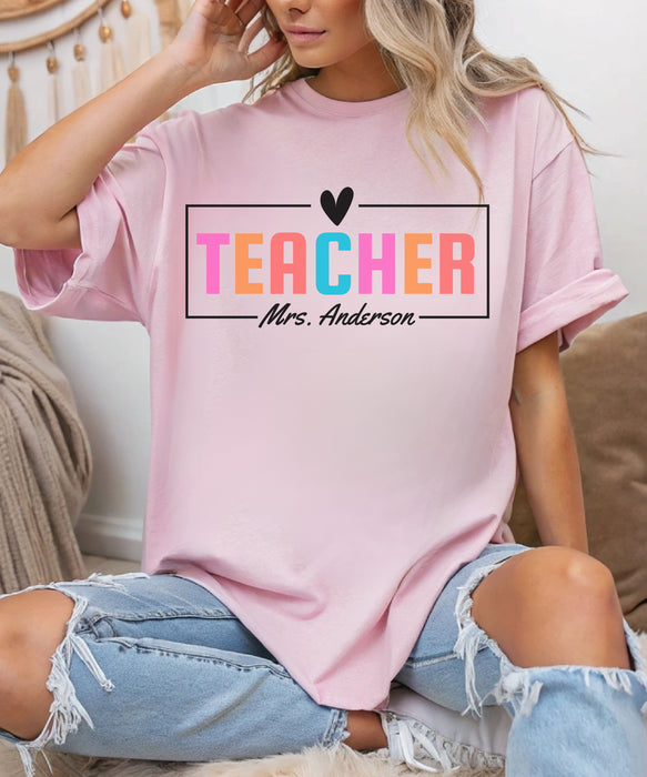 Personalized Teacher Shirt, Custom Teacher Shirt, Gift for Teachers, Kindergarten Teacher Shirt, Teacher Appreciation, Teacher's Day