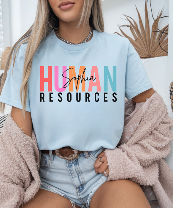 Personalized Human Resources Shirt, Custom Human Resources Shirt, Gift for HR, Human Resources Gift, HR Manager Tee, HR Office Shirt