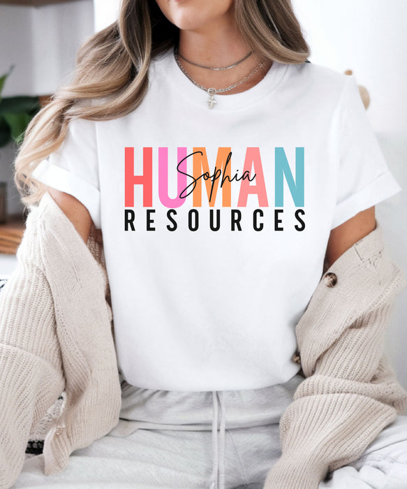 Personalized Human Resources Shirt, Custom Human Resources Shirt, Gift for HR, Human Resources Gift, HR Manager Tee, HR Office Shirt