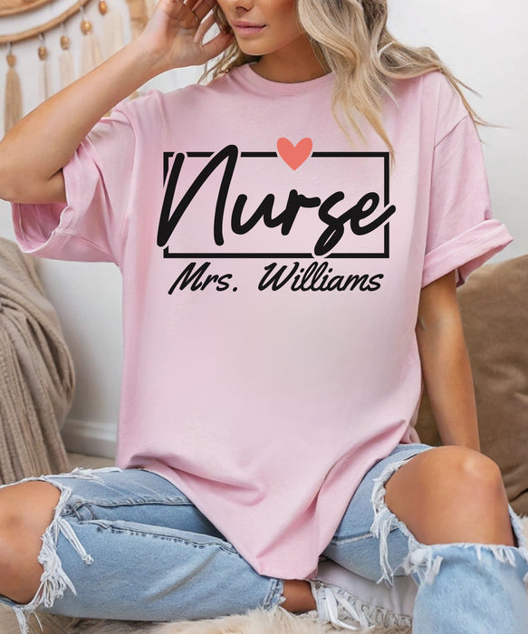 Personalized Nurse Shirt, Custom Nurse Shirt, Gift for Nurses, Nurse Appreciation, Nursing School Tee, Nurse Tee, Registered Nurse Tee