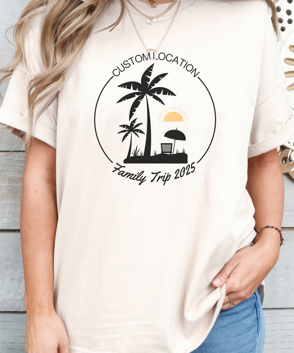 Custom Family Trip 2025 Shirt, Custom Summer Shirt, Custom Family Vacation Shirts, Family Vacation Shirts, Custom Vacation Shirts, Beach Tee
