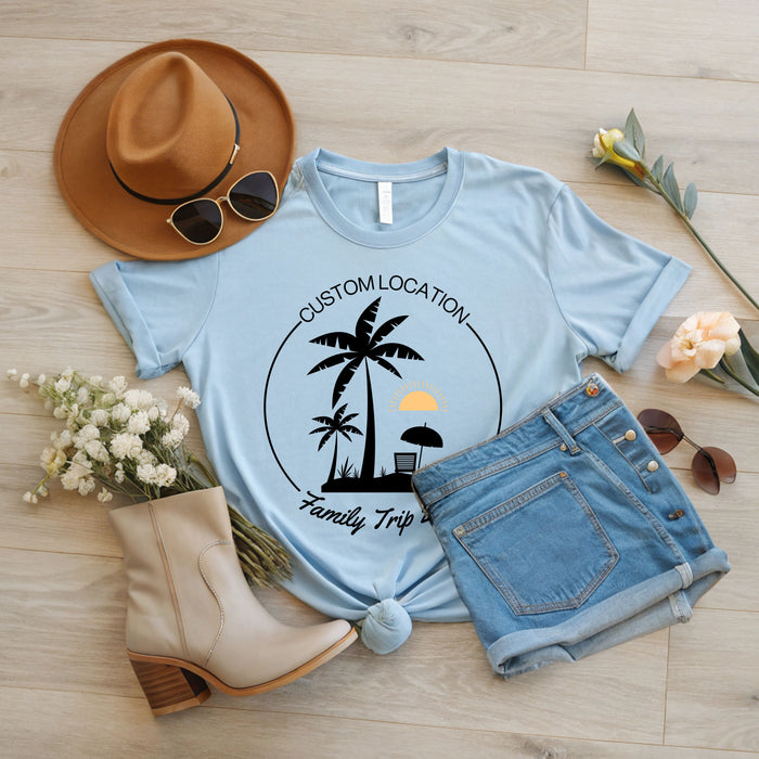 Custom Family Trip 2025 Shirt, Custom Summer Shirt, Custom Family Vacation Shirts, Family Vacation Shirts, Custom Vacation Shirts, Beach Tee