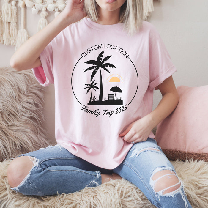 Custom Family Trip 2025 Shirt, Custom Summer Shirt, Custom Family Vacation Shirts, Family Vacation Shirts, Custom Vacation Shirts, Beach Tee