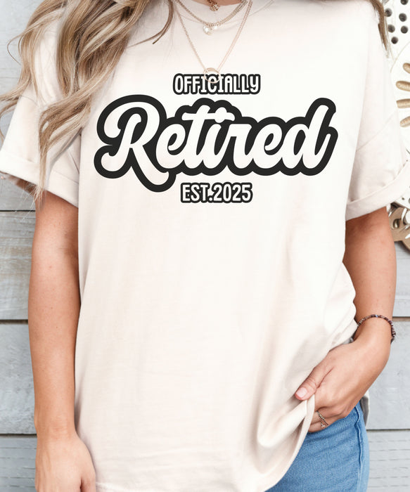 Retro Officially Retired Shirt, Custom Retired Shirt, Retirement Shirt, Gift for Retirement, Funny Retired Shirt, Retired Gift coworker boss