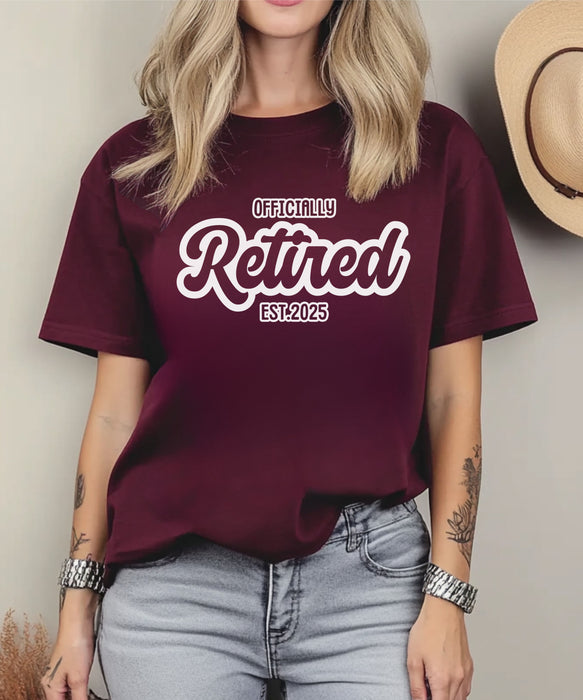 Retro Officially Retired Shirt, Custom Retired Shirt, Retirement Shirt, Gift for Retirement, Funny Retired Shirt, Retired Gift coworker boss