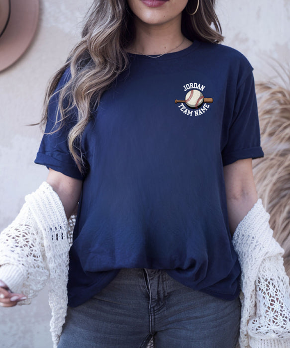 Personalized Baseball Pocket Shirt, Custom Baseball Shirt, Game Day Baseball Tee, Gift for Baseball Players, Custom Baseball Team Shirt