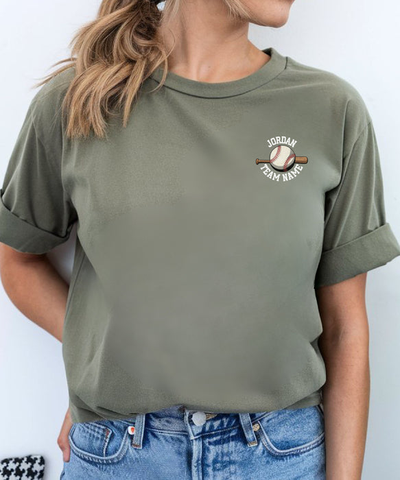 Personalized Baseball Pocket Shirt, Custom Baseball Shirt, Game Day Baseball Tee, Gift for Baseball Players, Custom Baseball Team Shirt